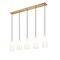 Z-Lite Farrell 5 Light Linear Chandelier, 6in. W x 11in. H, Modern Gold 3043P6-5L-MGLD - alternate 3